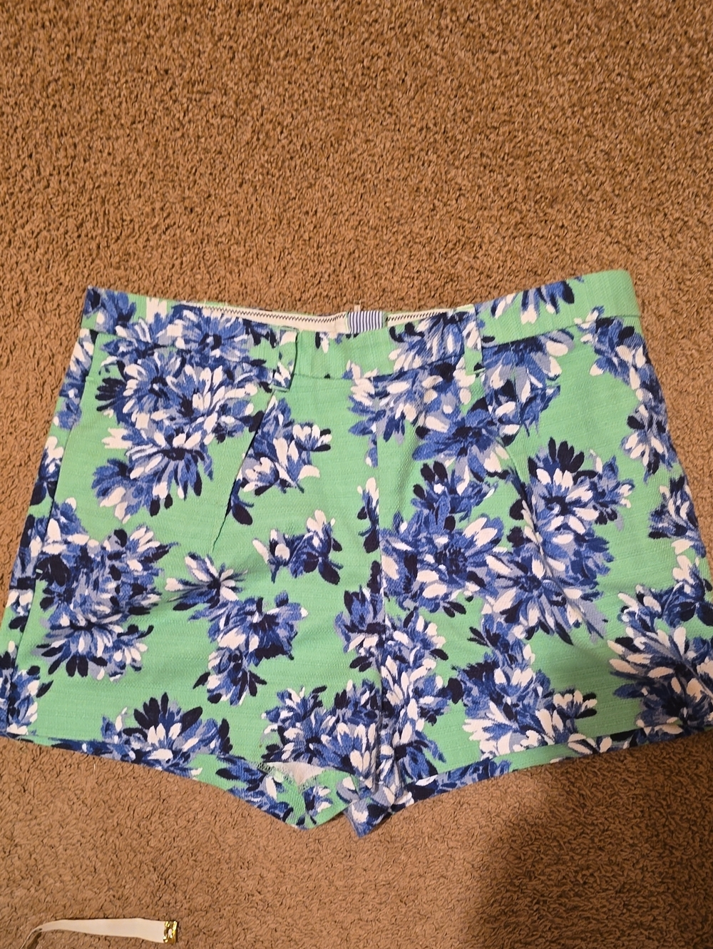 NWOT J. CREW Size 12 Floral Mint and Blue Women's Shorts